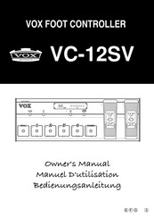 VOX VC-12SV Bedienungsanleitung