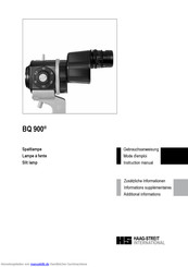 Haag-Streit BQ900 Gebrauchsanweisung