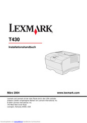 Lexmark T430 Installationshandbuch