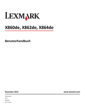 Lexmark X862de Benutzerhandbuch
