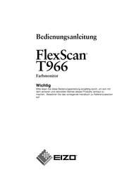 Eizo FlexScan T966 Bedienungsanleitung