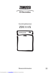 Zanussi ZDU111X Benutzerinformation