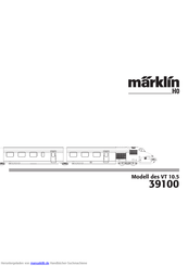 Marklin 39100 Bedienungsanleitung