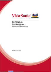 ViewSonic PRO7827HD Bedienungsanleitung