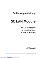 AV Stumpfl SC LAN DMX512-I/O Bedienungsanleitung