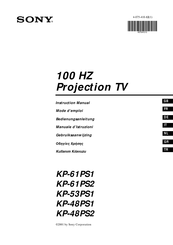 Sony KP-61PS1 Bedienungsanleitung