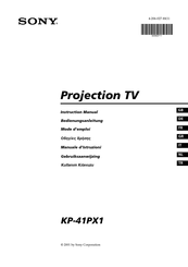 Sony kp 41 px1 Bedienungsanleitung