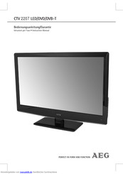 AEG CTV 2207 LED-DVD-DVB-T Bedienungsanleitung