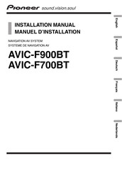 Pioneer AVIC-F700BT Installationsanleitung