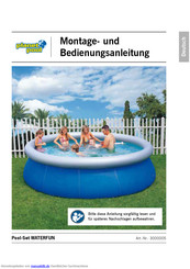 planet pool WATERFUN Montageanleitung Und Bedienungsanleitung