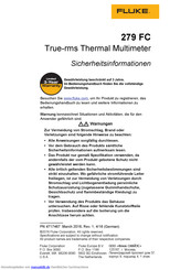 Fluke 279 FC Sicherheitsinformation