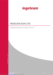 Ingeteam INGECON SUN LITE Installationshandbuch