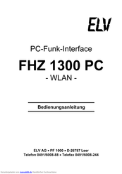 elv FHZ 1300 PC Bedienungsanleitung