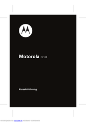 Motorola EX112 Kurzanleitung