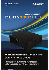 A.C.Ryan ACR-PV73500 Playon HD Essential Schnellinstallationsanleitung