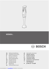 Bosch MSM 6A20 Gebrauchsanleitung