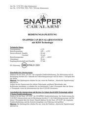Snapper CAN BUS Bedienungsanleitungen