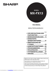 Sharp MX-FX13 Benutzerhandbuch