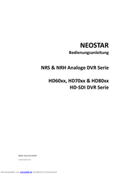 NEOSTAR HD-SDI DVR Serie Bedienungsanleitung
