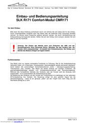 cabrio-module SLK R171 Einbau- Und Bedienungsanleitung