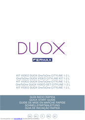 Fermax One To One DUOX VIDEO CITYLINE KIT 1-2 L Schnellstartanleitung