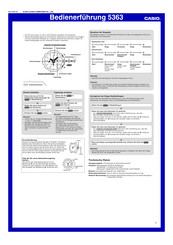 Casio 5363 Bedienungsanleitung
