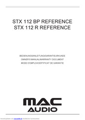 MAC Audio STX 112 BP REFERENCE Bedienungsanleitung