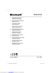 EINHELL TE-MG 200 CE Originalbetriebsanleitung