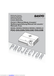Sanyo PDG-DSU20N Bedienungsanleitung