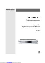 Topfield TF 7700 HTCO Bedienungsanleitung