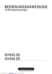 Küppersbusch GH505.2 E Bedienungsanweisung Mit Montageanweisungen