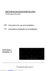 Küppersbusch EKI9940.1F Bedienungsanweisung Mit Montageanweisungen