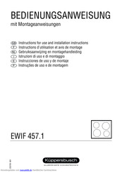 Küppersbusch EWIF 457.1 Bedienungsanweisung Mit Montageanweisungen