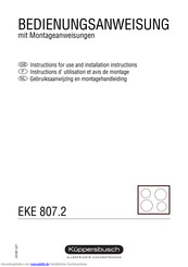 Küppersbusch EKE 807.2 Bedienungsanweisung Mit Montageanweisungen