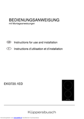 Küppersbusch EKI3720.1ED Bedienungsanweisung Mit Montageanweisungen