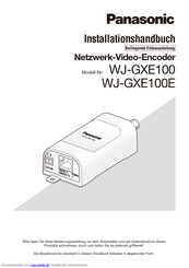 Panasonic WJ-GXE100E Installationshandbuch