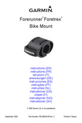 Garmin Forerunner Foretrex Bike Mount Gebrauchsanweisung