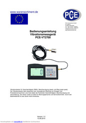 PCE Instruments VT2700 Bedienungsanleitung