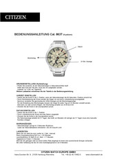 Citizen Cal 8637 Bedienungsanleitung