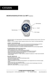 Citizen Cal B877 Bedienungsanleitung