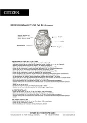 Citizen Cal E810 Bedienungsanleitung