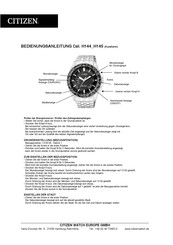 Citizen Cal H144 Bedienungsanleitung