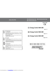VOLTCRAFT Energy Control 3000 USB Bedienungsanleitung