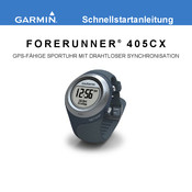 Garmin Forerunner 405CX Schnellstartanleitung