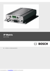 Bosch MVC-FIPM Installationshandbuch