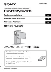 Sony Handycam HDR-TG1E Bedienungsanleitung
