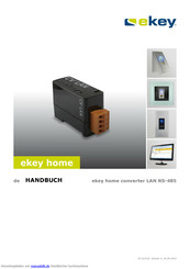 eKey ekey home converter LAN RS-485 Handbuch