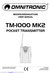 Omnitronic TM-1000 MK2 Bedienungsanleitung