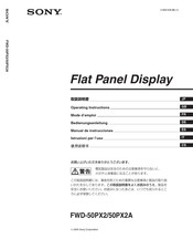 Sony fwd-50px2a Bedienungsanleitung