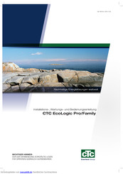 CTC Enertech EcoLogic Family Installations-, Wartungs-, Und Bedienungsanleitung